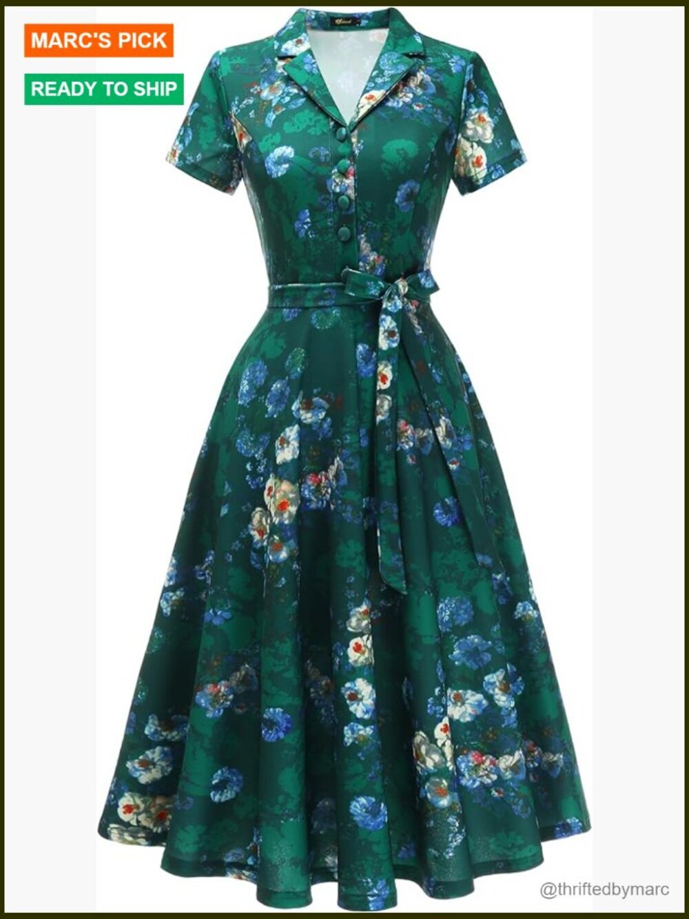 Vintage Tea Dress, Short Sleeve Cocktail Party Work Church Dress